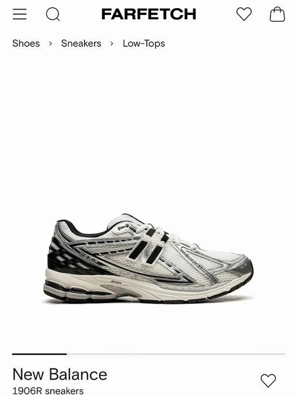 New Balance 1906R Gray & Black Athletic Sneakers